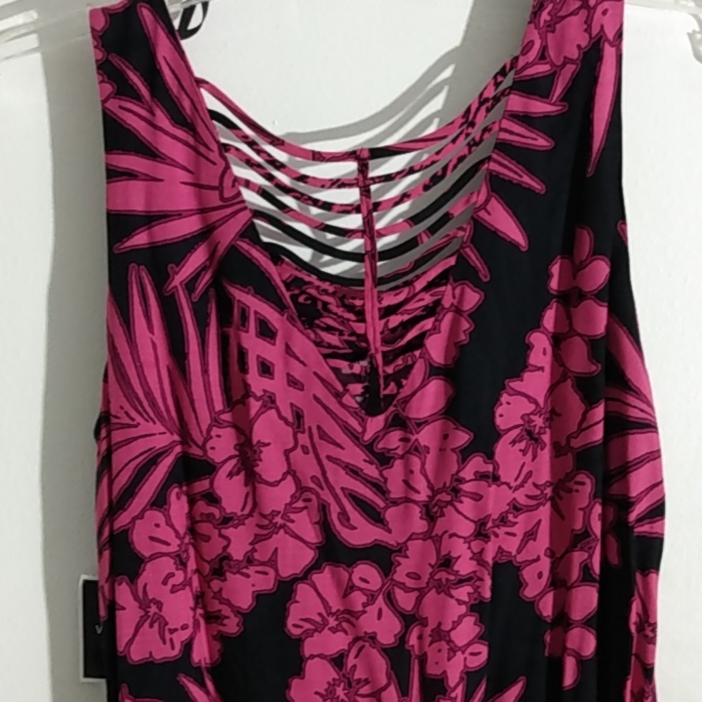Ladies R & K Originals Sleeveless Pink/ Black  Dress size 10 - Picture 6 of 12
